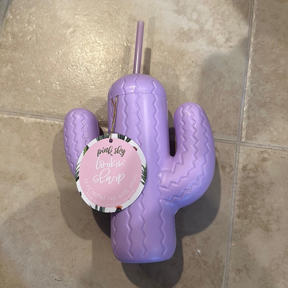 NWT pink sky | purple cactus cup